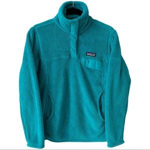 Patagonia Teal Snap-Front Fleece Pullover